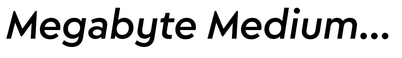 Megabyte Medium Italic